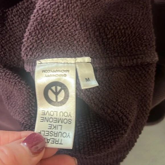 Madhappy Dark Purple Greetings From Madhapoy Hoodie with Graphic - Picture 5 of 5